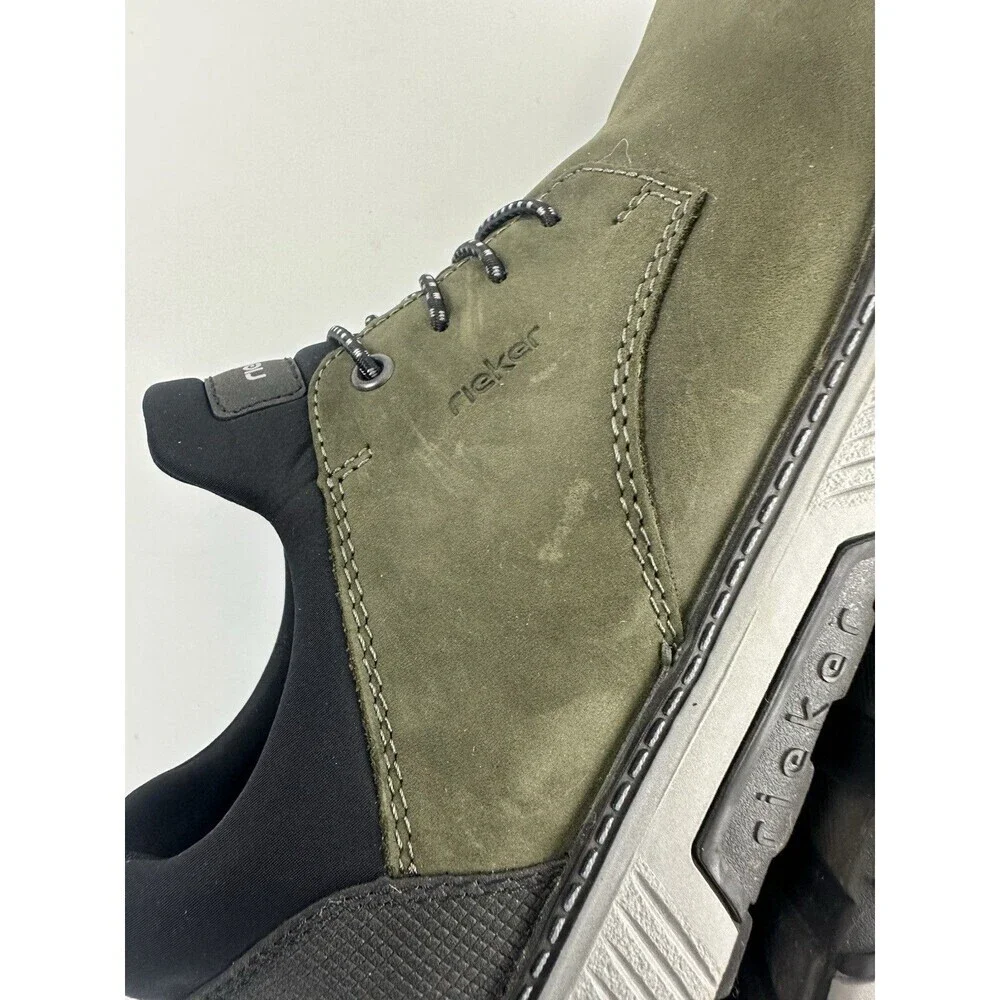Rieker Stan 60 Slip‎ On Sneaker Green Suede Moor Schwartz Lightweight Men 46 12